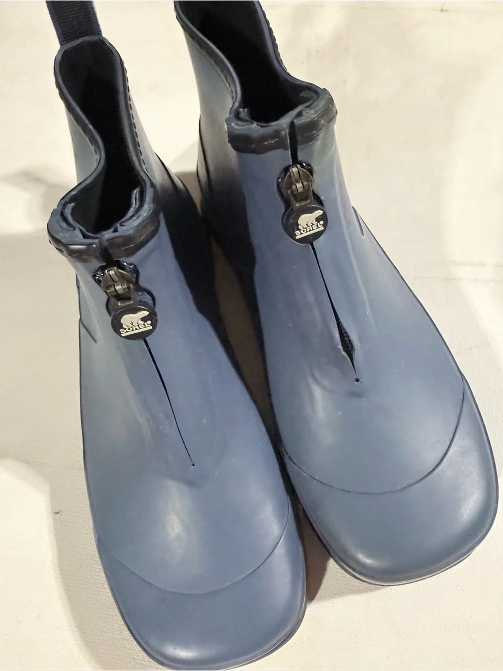 Sorel Women's Navy Front-Zip Waterproof Ankle Rain Gauge Boots